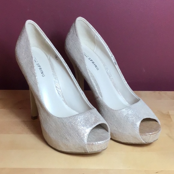 LNWB Platform Peep Toe Pumps Size 8 - Picture 1 of 4